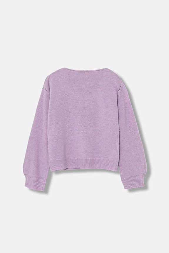 Dječji pulover s dodatkom vune United Colors of Benetton 126WC108Q.G.seasonal ljubičasta AW25