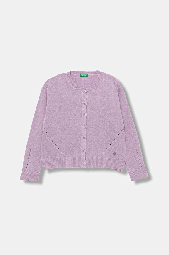 Vlnený kardigán United Colors of Benetton tenká fialová 126WC500X.G.seasonal