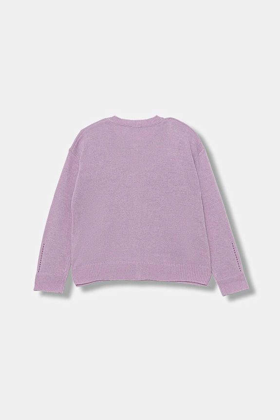 Vlnený kardigán United Colors of Benetton 126WC500X.G.seasonal fialová AW25