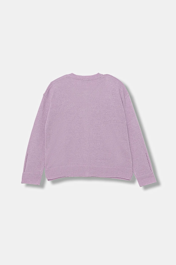 Vlnený kardigán United Colors of Benetton 126WC500X.G.seasonal fialová AW25