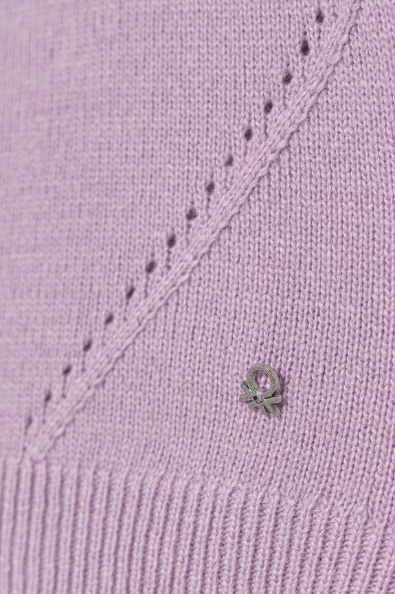 Dievča Vlnený kardigán United Colors of Benetton 126WC500X.G.seasonal fialová