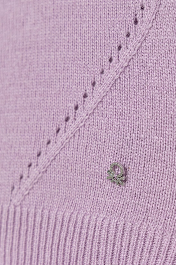 Dievča Vlnený kardigán United Colors of Benetton 126WC500X.G.seasonal fialová