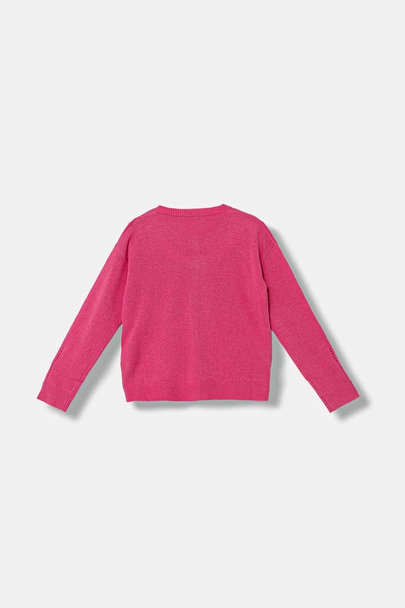 Vlnený kardigán United Colors of Benetton 126WC500X.G.seasonal ružová AW25