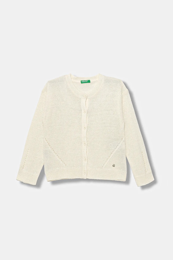 Детский кардиган с добавлением шерсти United Colors of Benetton тонкий бежевый 126WG5006.P.seasonal