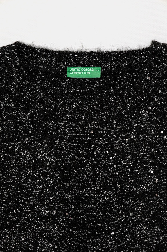 Djevojčice Dječji pulover s postotkom vune United Colors of Benetton 1VPUC108V.G.seasonal crna