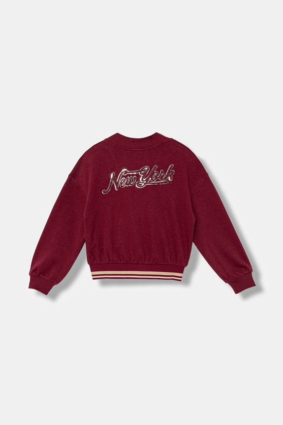 Detský sveter United Colors of Benetton 32N4C600J.G.seasonal burgundské AW25