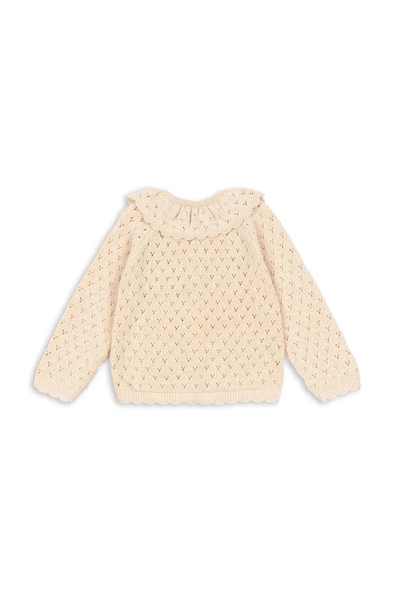 Konges Sløjd gyerek kardigán HOLIDAY KNIT CARDIGAN KS104314.9BYA bézs AW25