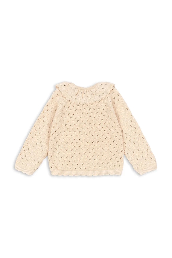 Konges Sløjd gyerek kardigán HOLIDAY KNIT CARDIGAN KS104314.9BYA bézs AW25