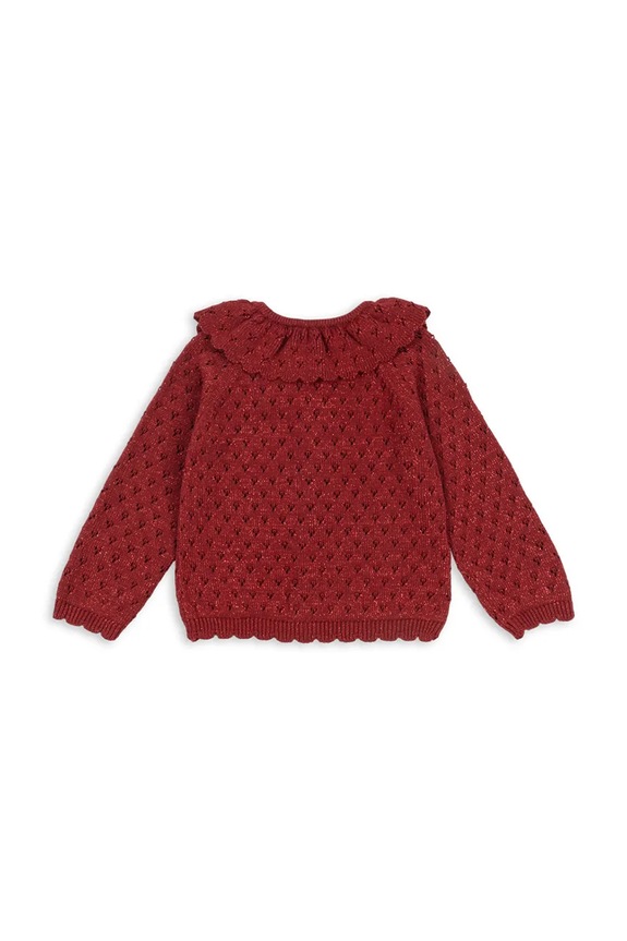 Konges Sløjd gyerek kardigán HOLIDAY KNIT CARDIGAN KS104314.9BYA piros AW25