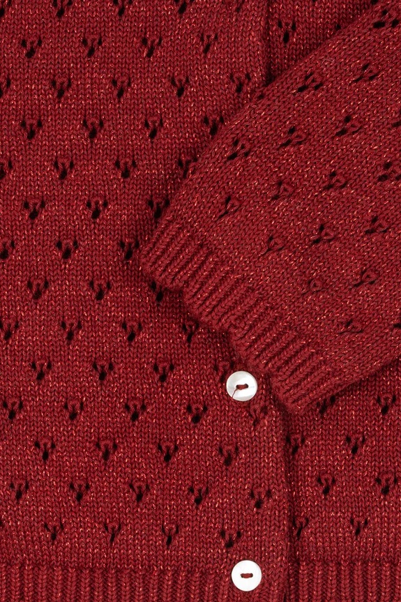 Konges Sløjd gyerek kardigán HOLIDAY KNIT CARDIGAN piros KS104314.9BYA