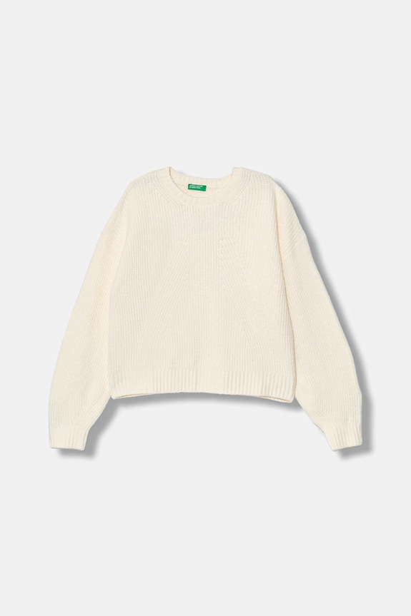 United Colors of Benetton maglione per bambini a maglia pesante beige 1RG7C109L.G.Seasonal