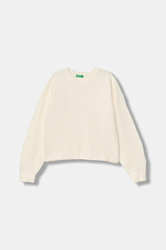 United Colors of Benetton maglione per bambini a maglia pesante beige 1RG7C109L.G.Seasonal