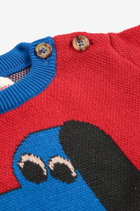 Бавовняний светр для немовлят Bobo Choses Doggy Mate червоний 225AB121