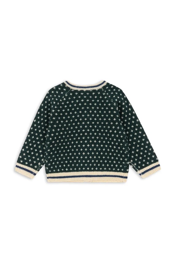 Konges Sløjd gyerek kardigán BILLI KNIT CARDIGAN KS103726.9BYA zöld AW25
