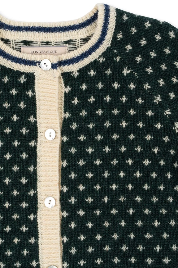 Deklice Otroška jopica Konges Sløjd BILLI KNIT CARDIGAN KS103726.9BYA zelena