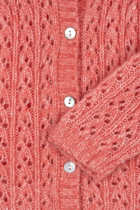 Dječji kardigan s dodatkom vune Konges Sløjd ISA CARDIGAN KS103829.9BYA narančasta