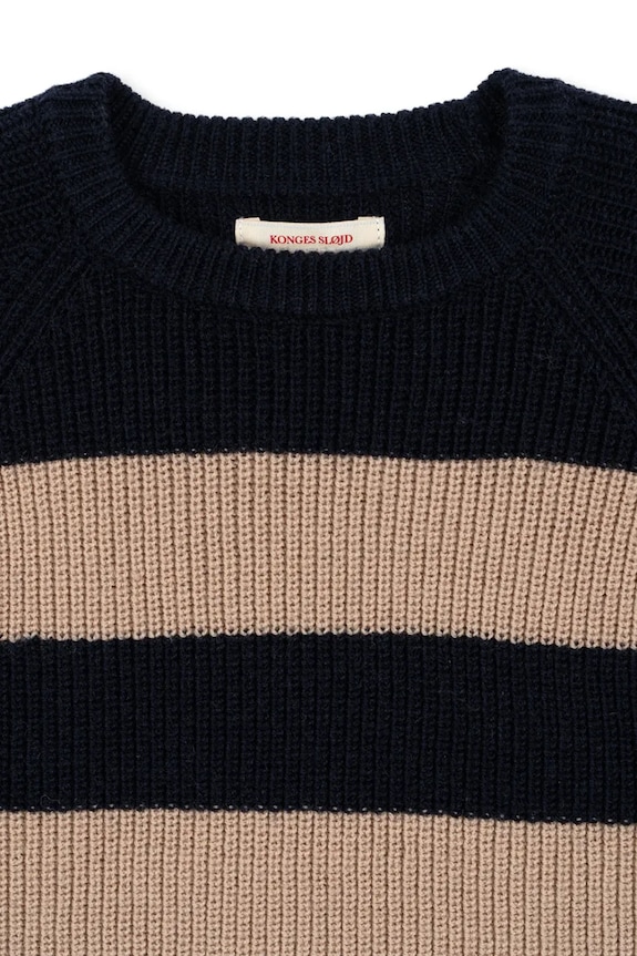 Chłopiec Konges Sløjd sweter wełniany dziecięcy VITUM KNIT SWEATER KS104041.9BYA granatowy