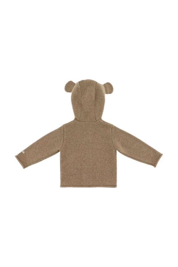 Băieți Donsje cardigan de lână pentru bebeluși Brittan Merino Wool Cardigan Bear 3039601 maro