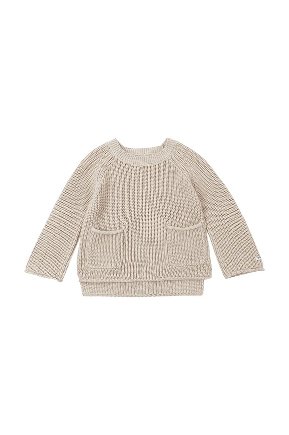 Donsje pulover de bumbac pentru copii Stella Sweater 4090100 bej AW25