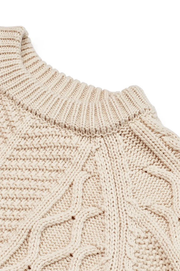 Dječji pulover s dodatkom vune Liewood Callio Knit Jumper bež LW20307.9BYA
