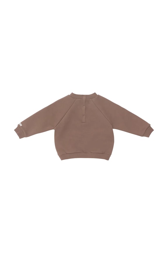 Băieți Donsje hanorac de bumbac pentru bebelusi Foppe Sweater Stags 3042102 maro