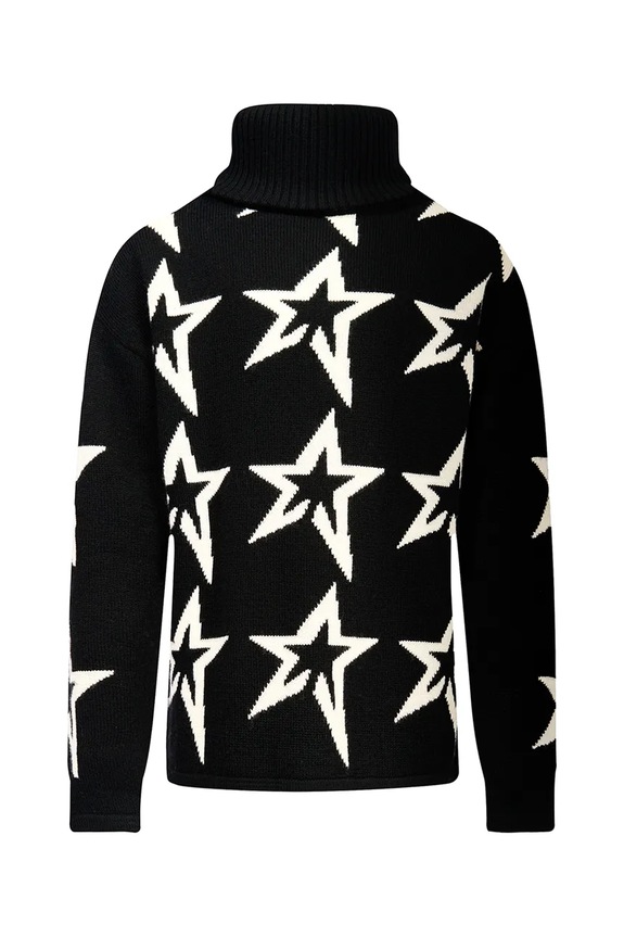 Perfect Moment sweter wełniany dziecięcy star dust sweater K6000042 czarny AW25