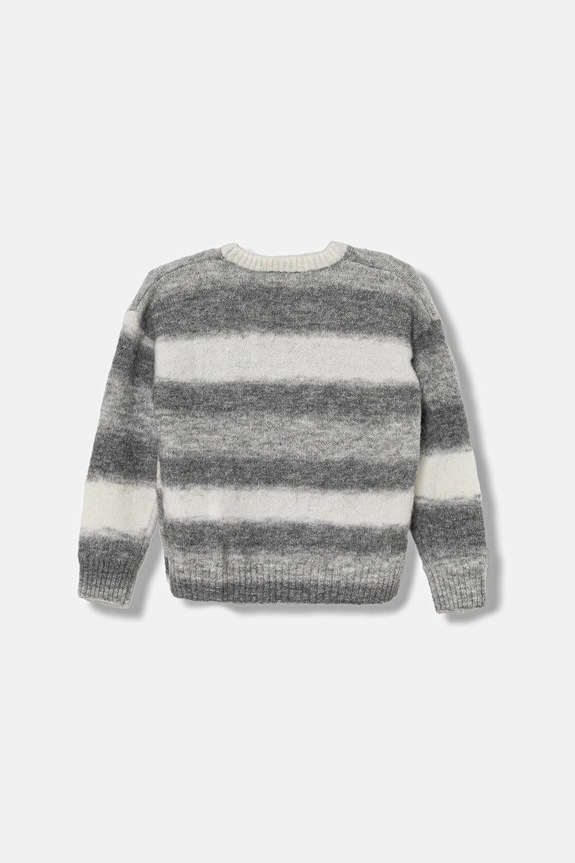 Detský sveter s prímesou vlny United Colors of Benetton 16PWQ109T.G.Seasonal sivá AW25