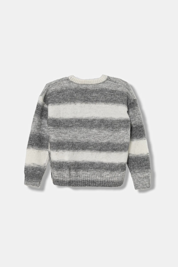 Detský sveter s prímesou vlny United Colors of Benetton 16PWQ109T.G.Seasonal sivá AW25