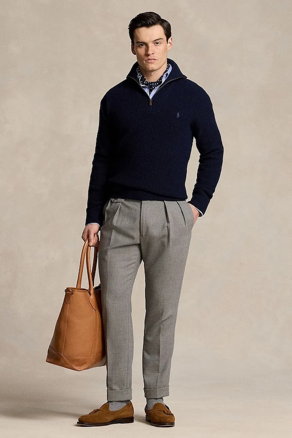 Одяг Вовняний светр Polo Ralph Lauren 710941101 темно-синій