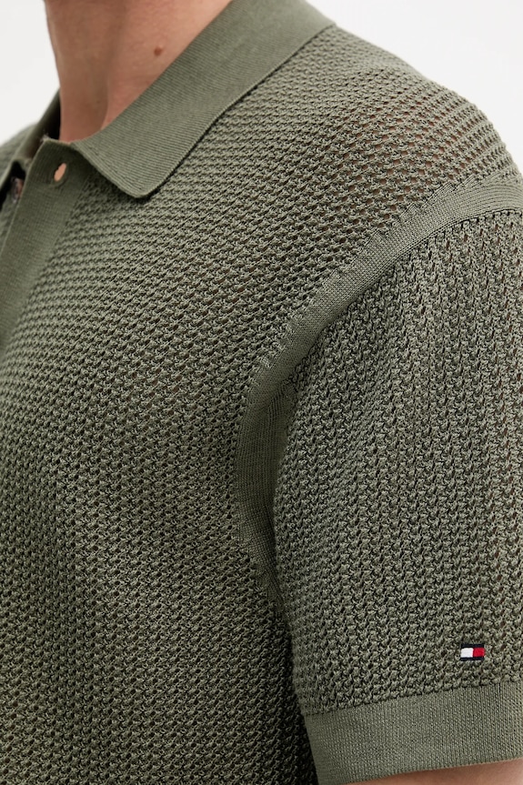 Bavlněná košile Tommy Hilfiger MW0MW39530 zelená