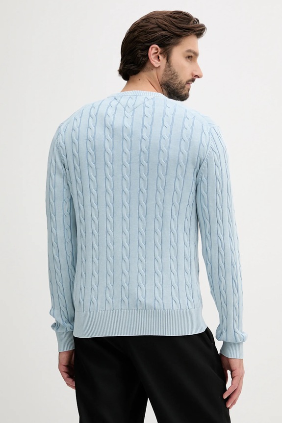 Odzież Tommy Hilfiger sweter bawełniany MW0MW39524 niebieski