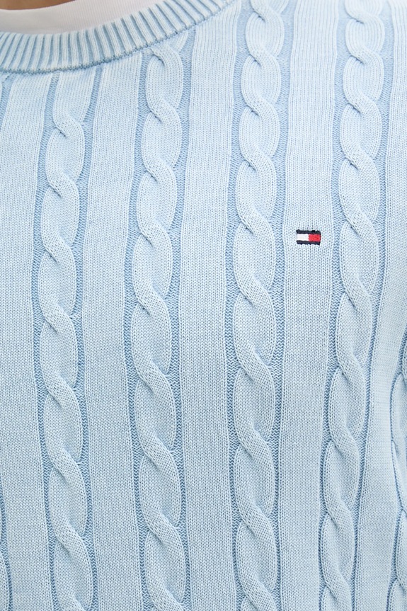 Tommy Hilfiger sweter bawełniany MW0MW39524 niebieski