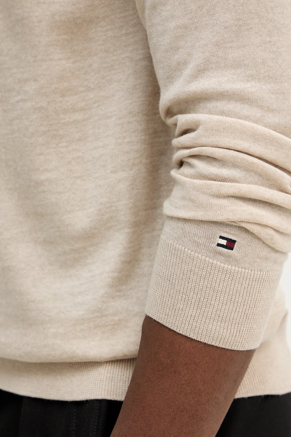Tommy Hilfiger pulover de lână MW0MW39775 bej