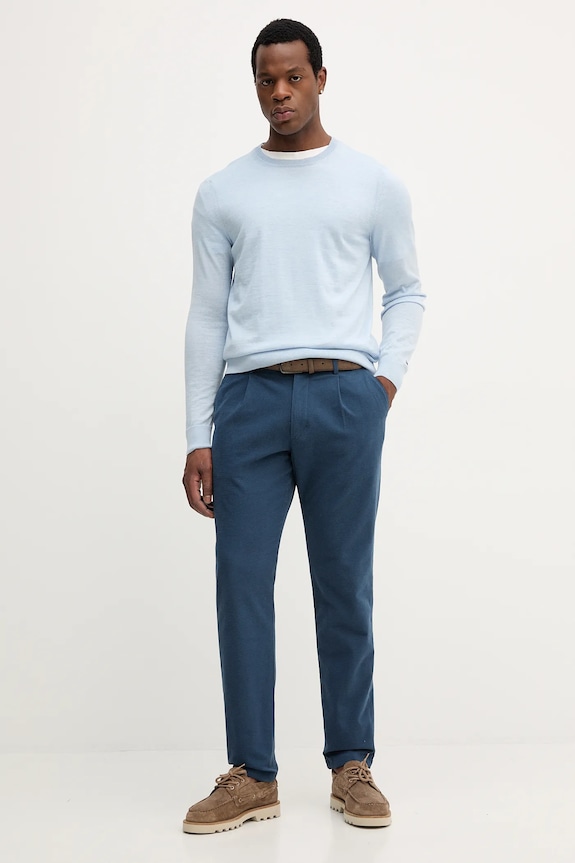 Tommy Hilfiger pulover de lână MW0MW39775 albastru AW25