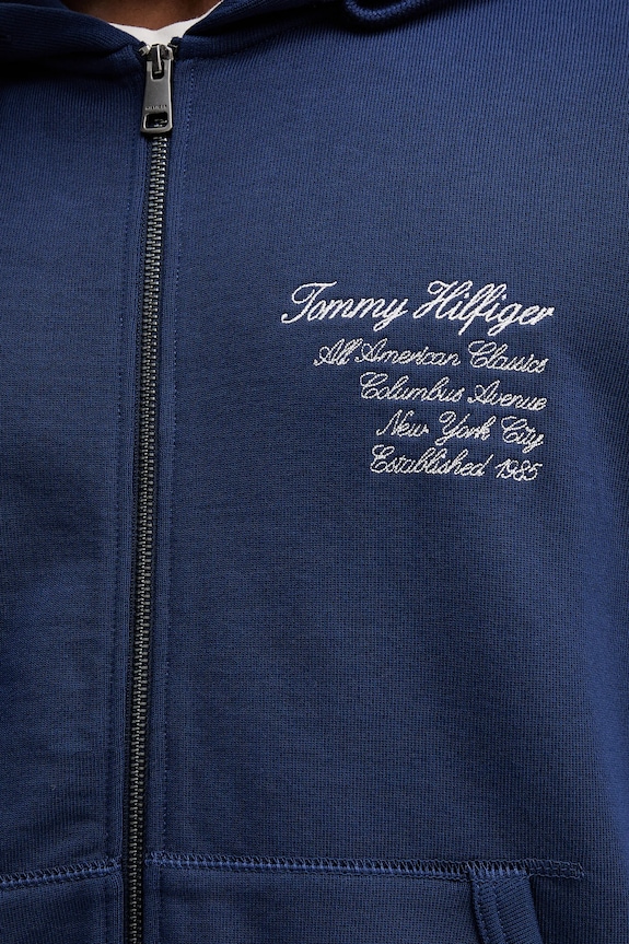 Tommy Hilfiger bluza bawełniana MW0MW39683 granatowy