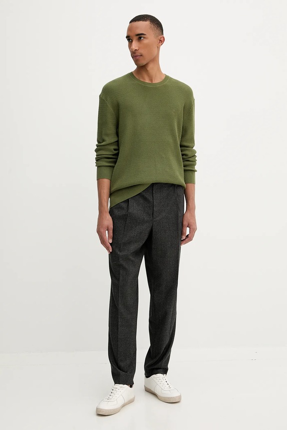 Calvin Klein sweter LV04LB327G zielony SS26