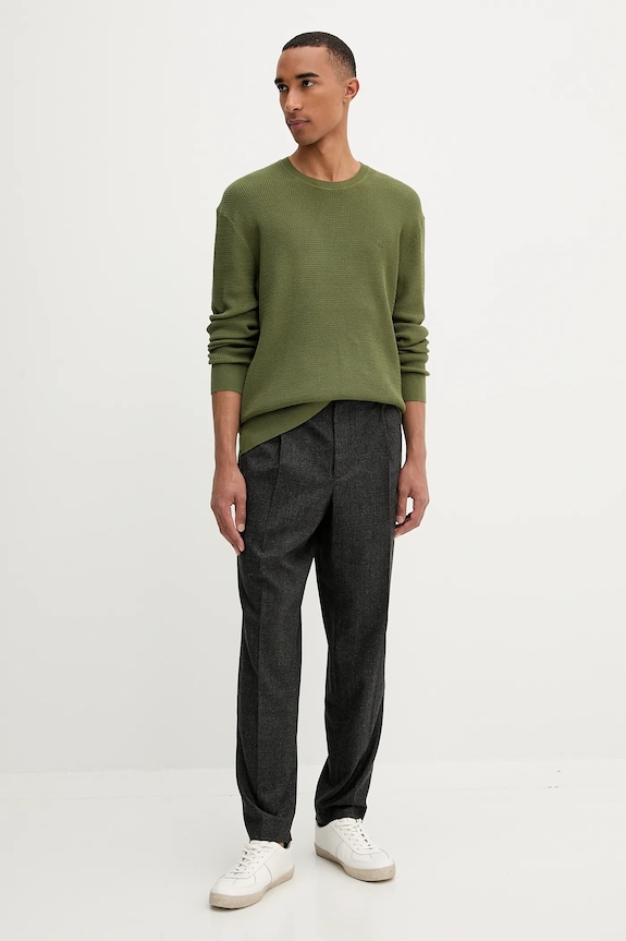 Calvin Klein sweter LV04LB327G zielony SS26