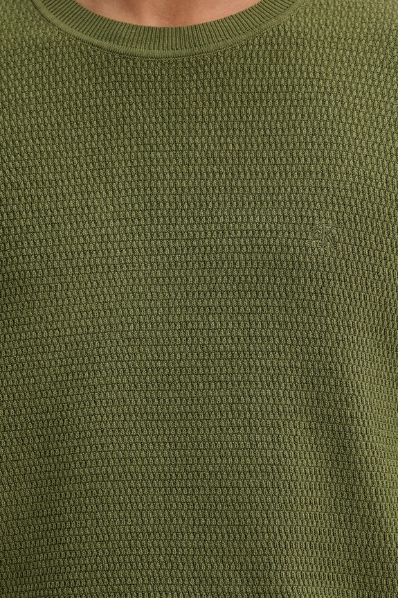 Calvin Klein sweter LV04LB327G zielony