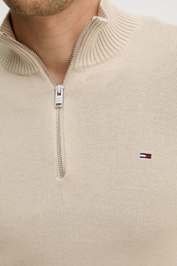 Pamučni pulover Tommy Jeans DM0DM21654 bež