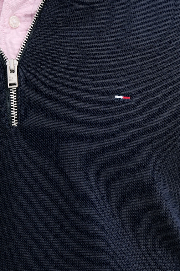 Bavlnený sveter Tommy Jeans DM0DM21654 tmavomodrá