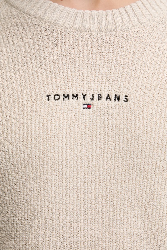 Πουλόβερ Tommy Jeans DM0DM21655 μπεζ