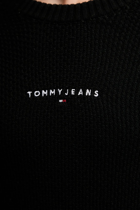 Πουλόβερ Tommy Jeans DM0DM21655 μαύρο