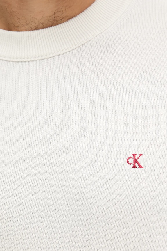 Pamučni pulover Calvin Klein Jeans LV04RC309G bež