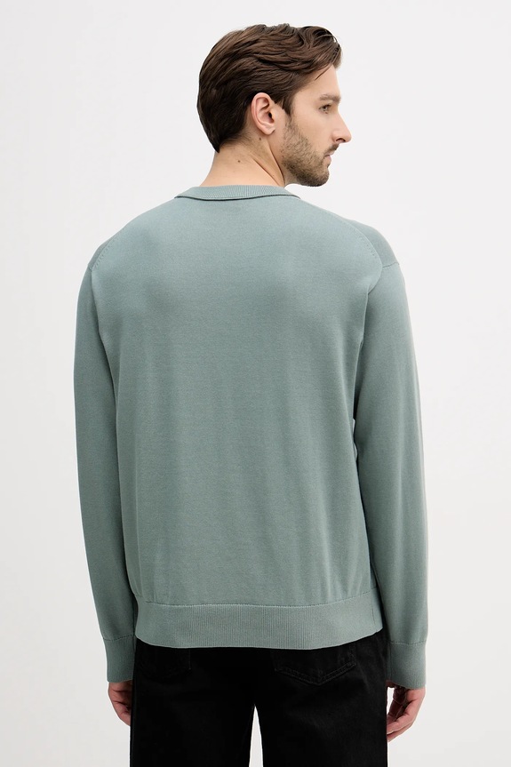 Ρούχα Βαμβακερό πουλόβερ Calvin Klein Jeans LV04RC309G πράσινο
