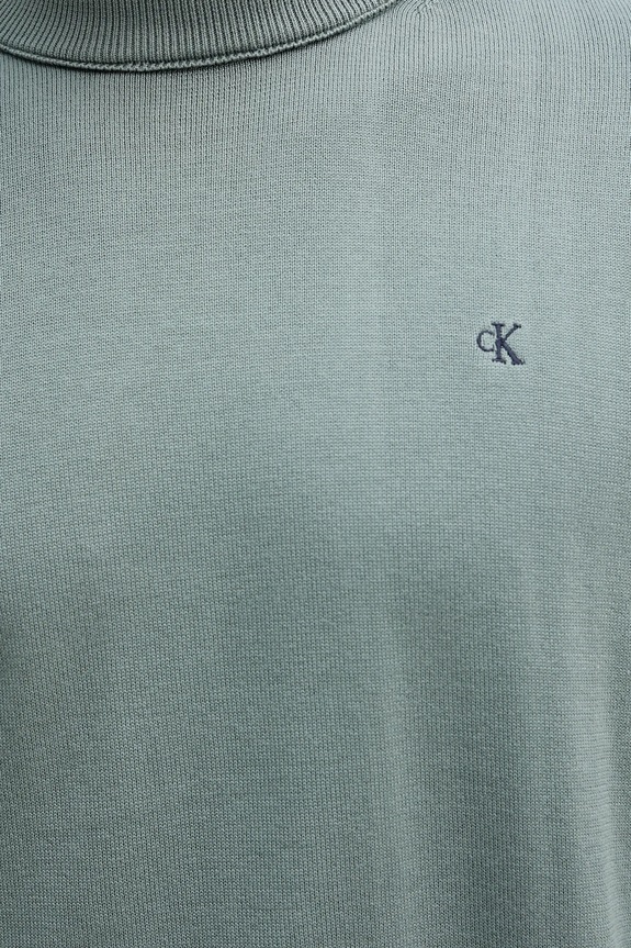 Βαμβακερό πουλόβερ Calvin Klein Jeans LV04RC309G πράσινο