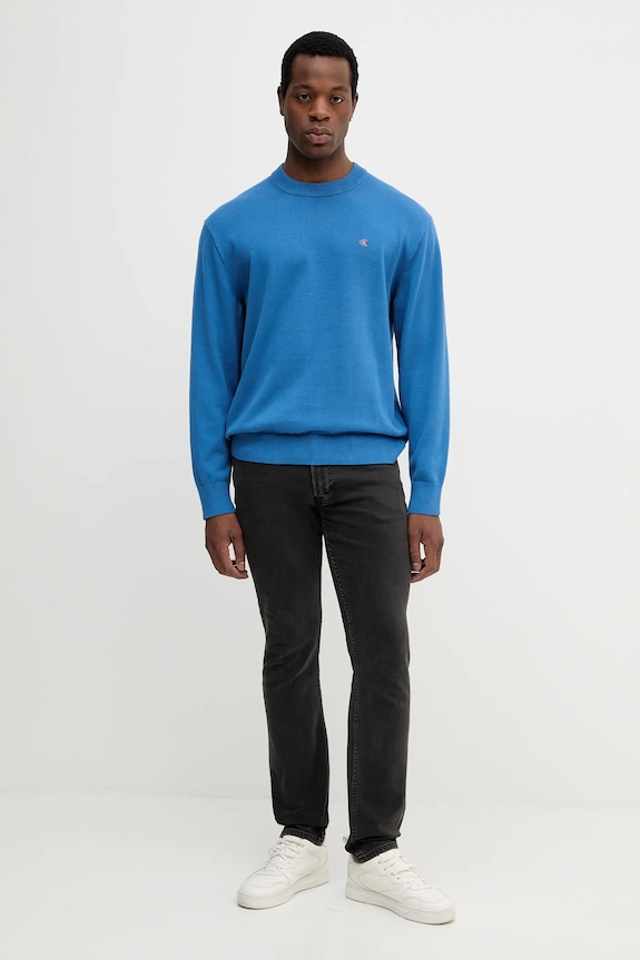 Bavlnený sveter Calvin Klein Jeans LV04RC309G modrá SS26