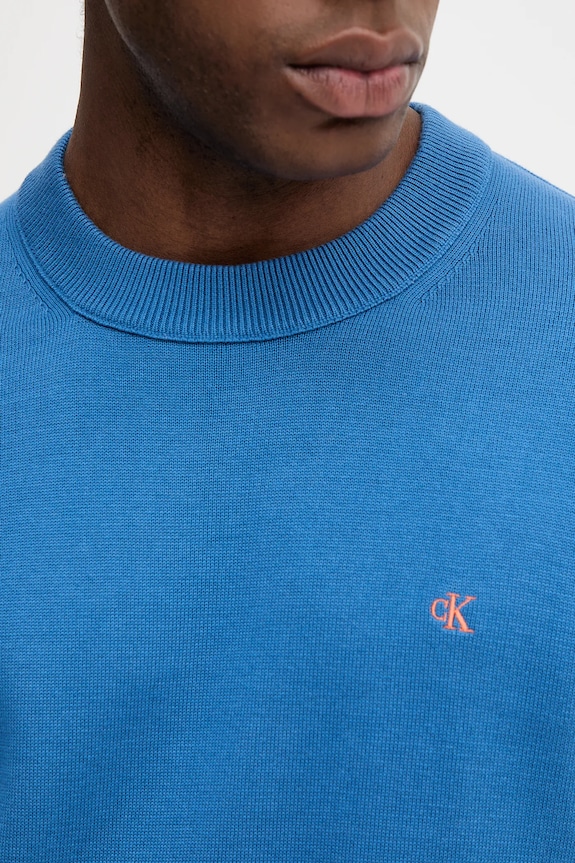 Bavlnený sveter Calvin Klein Jeans LV04RC309G modrá