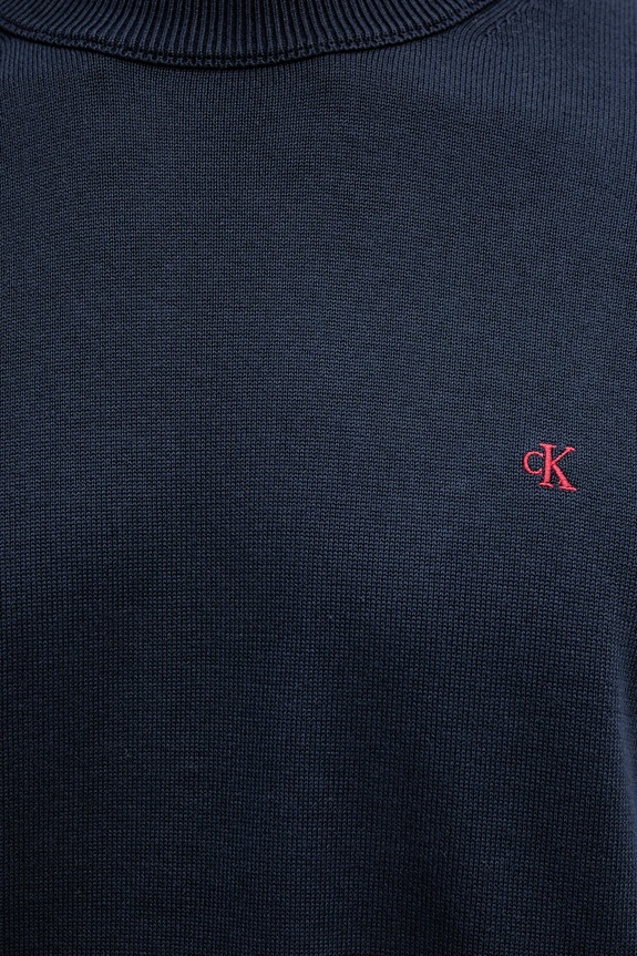 Βαμβακερό πουλόβερ Calvin Klein Jeans LV04RC309G σκούρο μπλε