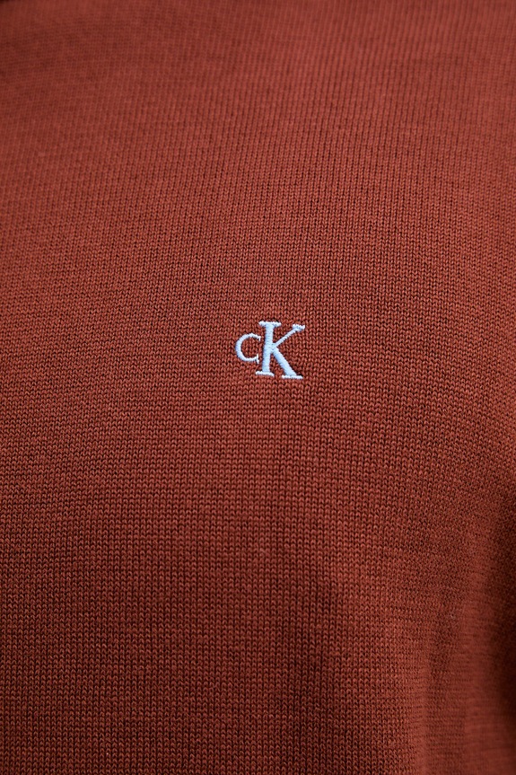 Calvin Klein Jeans pulover de bumbac LV04RC309G portocaliu