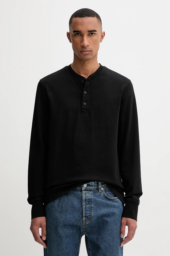 Filippa K longsleeve bawełniany bawełna czarny 31498.FK